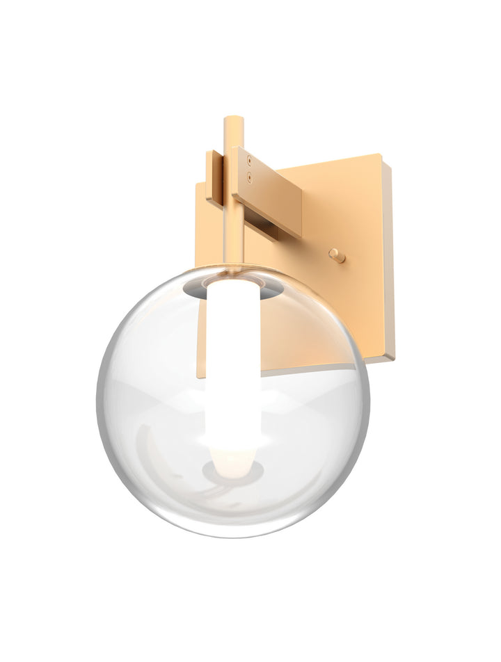 Courcelette One Light Wall Sconce in Venetian Brass w/Clear Glass - available from The Lighting Shoppe, trusted by Canadian homeowners