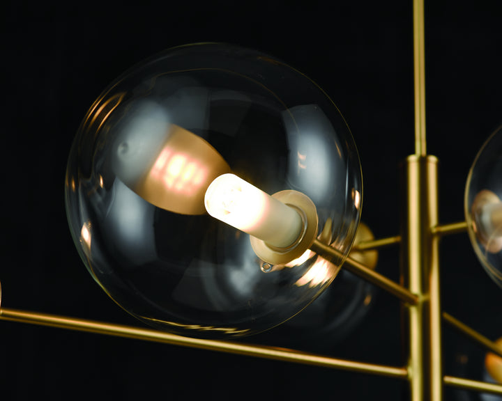 DVI Canada - DVP27002VBR-CL - Six Light Linear Pendant - Courcelette - Venetian Brass w/Clear Glass