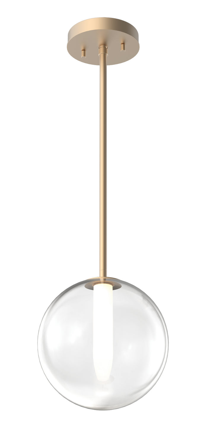 Courcelette One Light Pendant in Venetian Brass w/Clear Glass - available from The Lighting Shoppe, trusted by Canadian homeowners