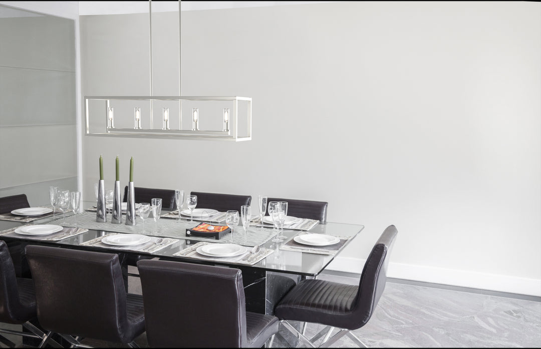 DVI Canada - DVP28102MF+BN-CL - Five Light Linear Pendant - Sambre - Multiple Finishes And Buffed Nickel w/Clear Glass