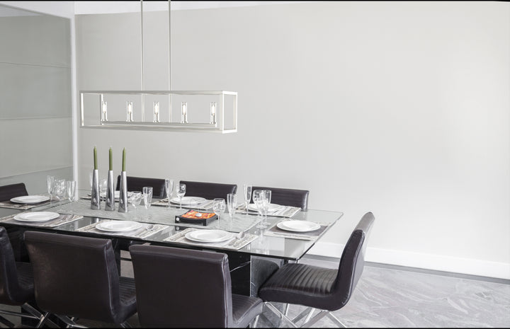 DVI Canada - DVP28102MF+BN-CL - Five Light Linear Pendant - Sambre - Multiple Finishes And Buffed Nickel w/Clear Glass