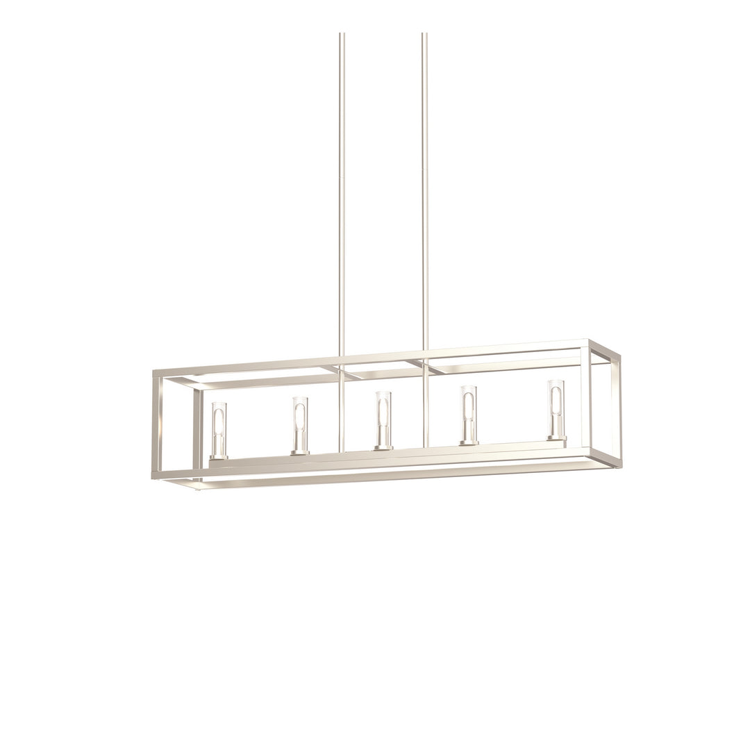 DVI Canada - DVP28102MF+BN-CL - Five Light Linear Pendant - Sambre - Multiple Finishes And Buffed Nickel w/Clear Glass
