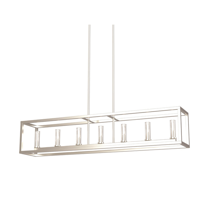 DVI Canada - DVP28104MF+BN-CL - Seven Light Linear Pendant - Sambre - Multiple Finishes And Buffed Nickel w/Clear Glass