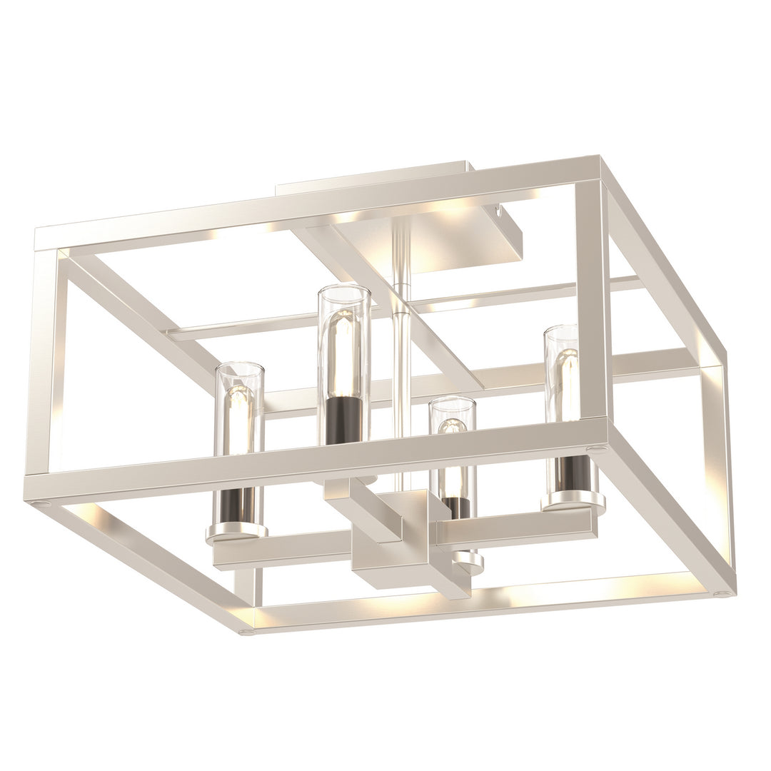 DVI Canada - DVP28112MF+BN-CL - Four Light Semi-Flush Mount - Sambre - Multiple Finishes And Buffed Nickel w/Clear Glass