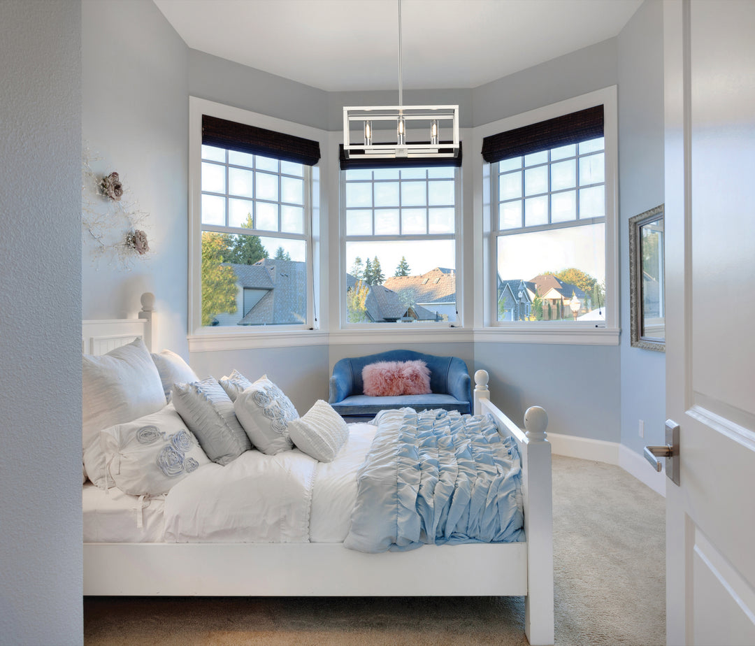 DVI Canada - DVP28120MF+BN-CL - Four Light Pendant - Sambre - Multiple/Buffed Nickel w/Clear Glass