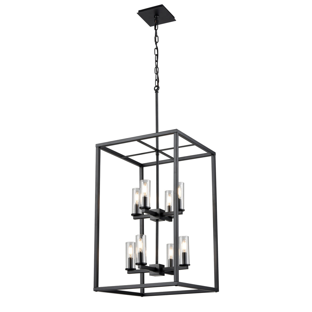 Sambre Eight Light Foyer Pendant in Multiple Finishes And Graphite With Clear Glass - available from The Lighting Shoppe, trusted by Canadian homeowners