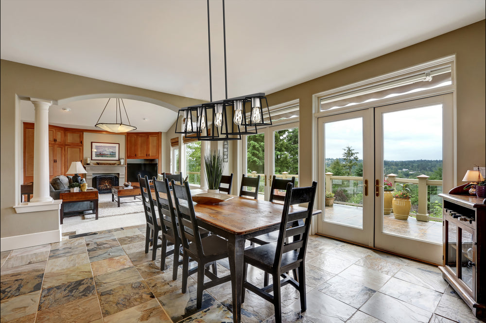 DVI Canada - DVP29004MF+EB - Five Light Linear Pendant - Cape Breton - Multiple Finishes And Ebony