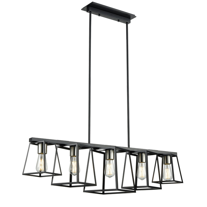 DVI Canada - DVP29004MF+EB - Five Light Linear Pendant - Cape Breton - Multiple Finishes And Ebony