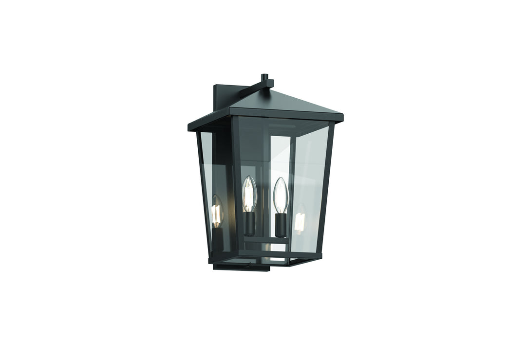 Laurentian Outdoor Two Light Outdoor Wall Sconce in Black w/Clear Glass - available from The Lighting Shoppe, trusted by Canadian homeowners
