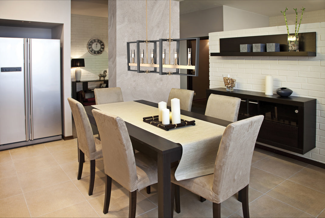 DVI Canada - DVP30202VBR+GR-CL - Six Light Linear Pendant - Blairmore - Venetian Brass/Graphite w/Clear Glass