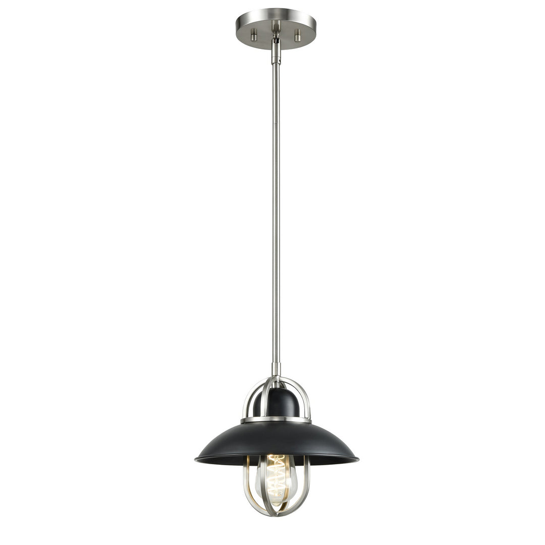 Peggy'S Cove One Light Mini-Pendant in Graphite/Satin Nickel - available from The Lighting Shoppe, trusted by Canadian homeowners