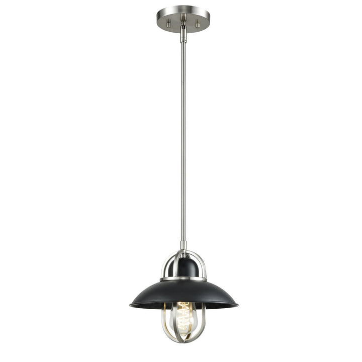 Peggy'S Cove One Light Mini-Pendant in Graphite/Satin Nickel - available from The Lighting Shoppe, trusted by Canadian homeowners