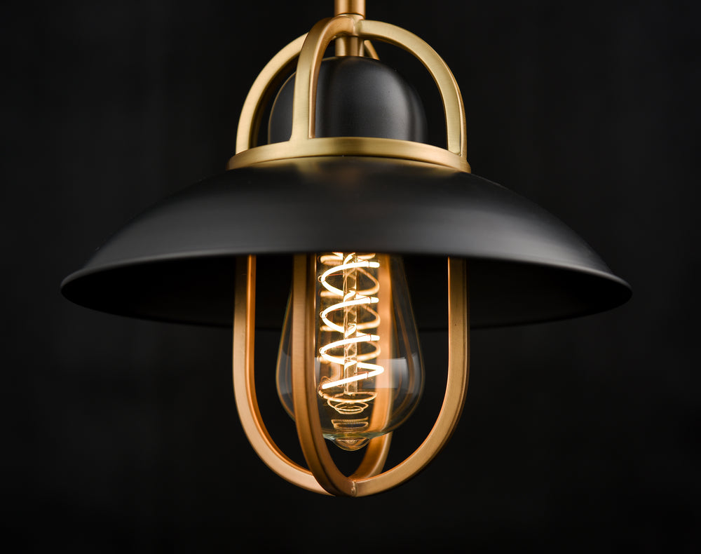 DVI Canada - DVP31021GR+VBR - One Light Mini-Pendant - Peggy'S Cove - Graphite And Venetian Brass