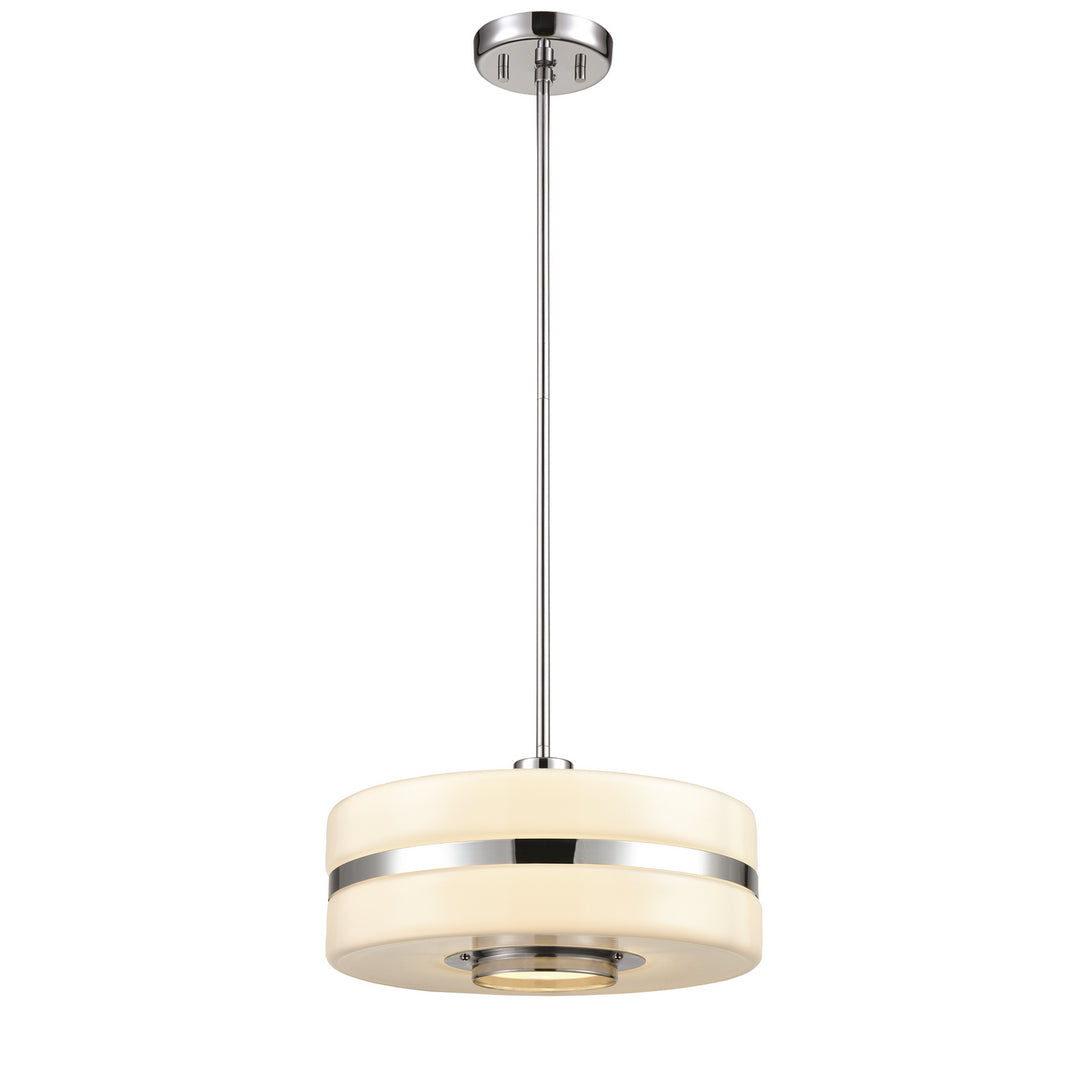 Orchestra One Light Pendant in Chrome w/True Opal Glass - available from The Lighting Shoppe, trusted by Canadian homeowners