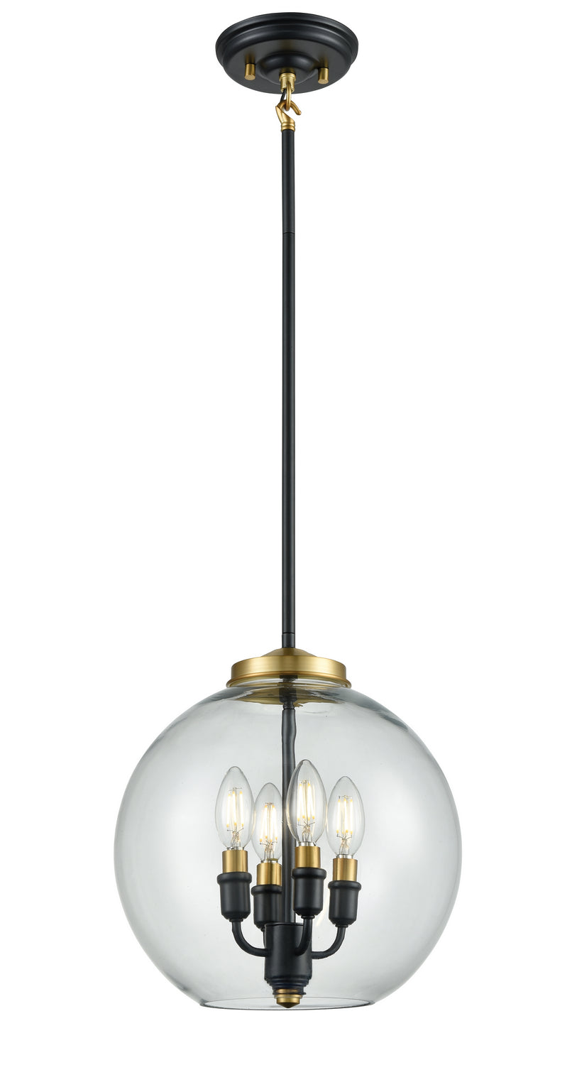 DVI Canada - DVP35048MF+GR-CL - Four Light Foyer Pendant - Frontenac - Multiple Finishes And Graphite w/Clear Glass