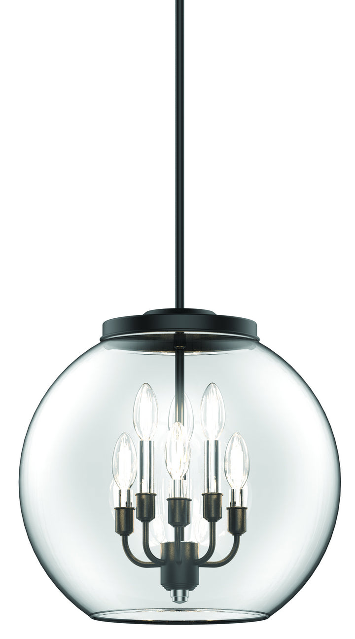 DVI Canada - DVP35049MF+GR-CL - Six Light Foyer Pendant - Frontenac - Multiple Finishes And Graphite w/Clear Glass