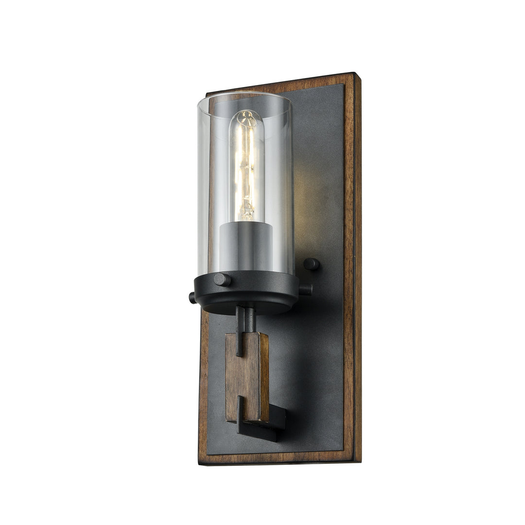DVI Canada - DVP38601GR+IW-CL - One Light Wall Sconce - Okanagan - Graphite And Ironwood On Metal w/Clear Glass