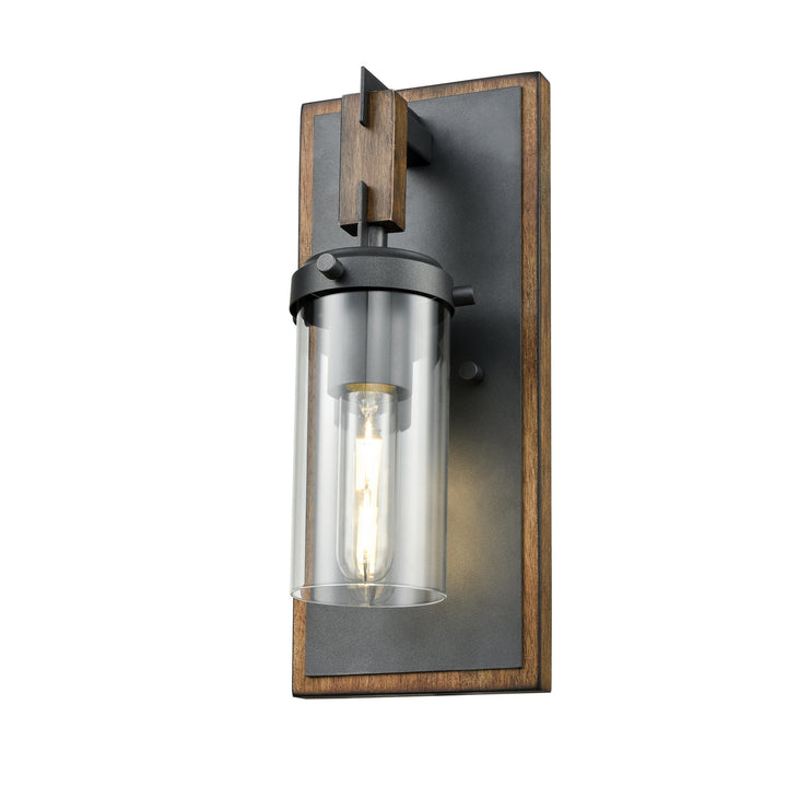 DVI Canada - DVP38601GR+IW-CL - One Light Wall Sconce - Okanagan - Graphite And Ironwood On Metal w/Clear Glass