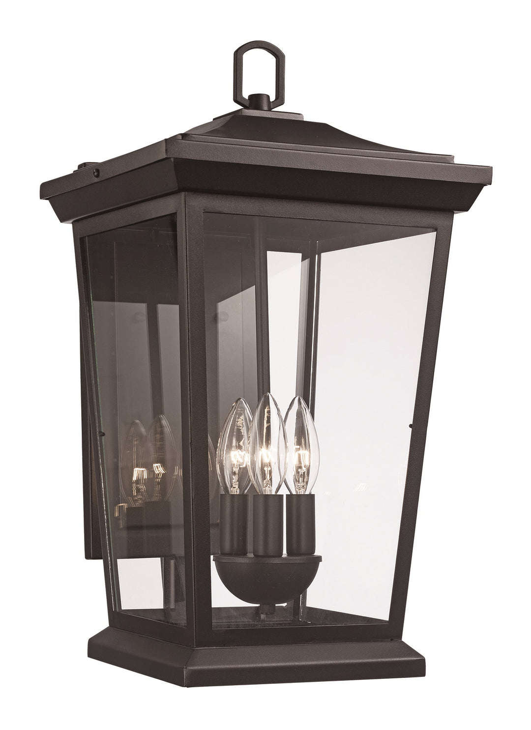 Three Light Wall Lantern in Black - available from The Lighting Shoppe, trusted by Canadian homeowners
