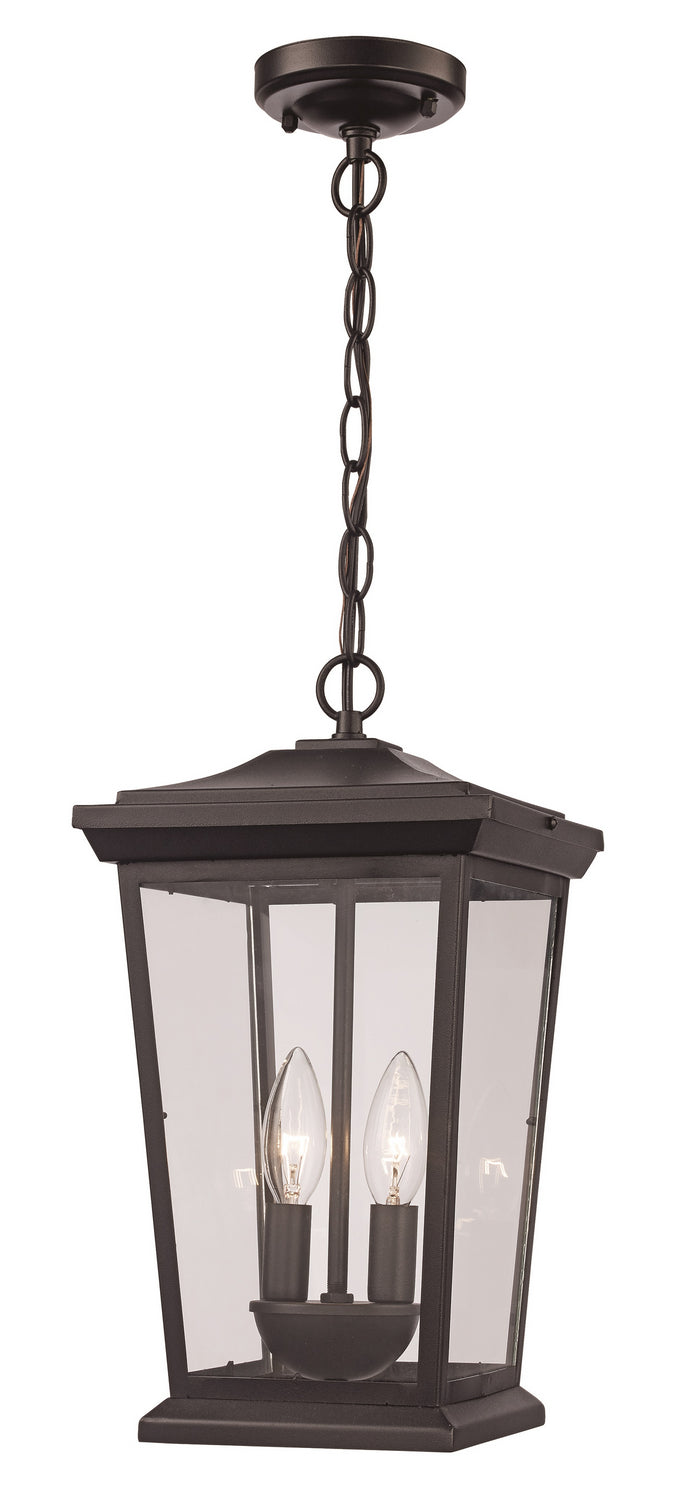 Two Light Hanging Lantern in Black - available from The Lighting Shoppe, trusted by Canadian homeowners