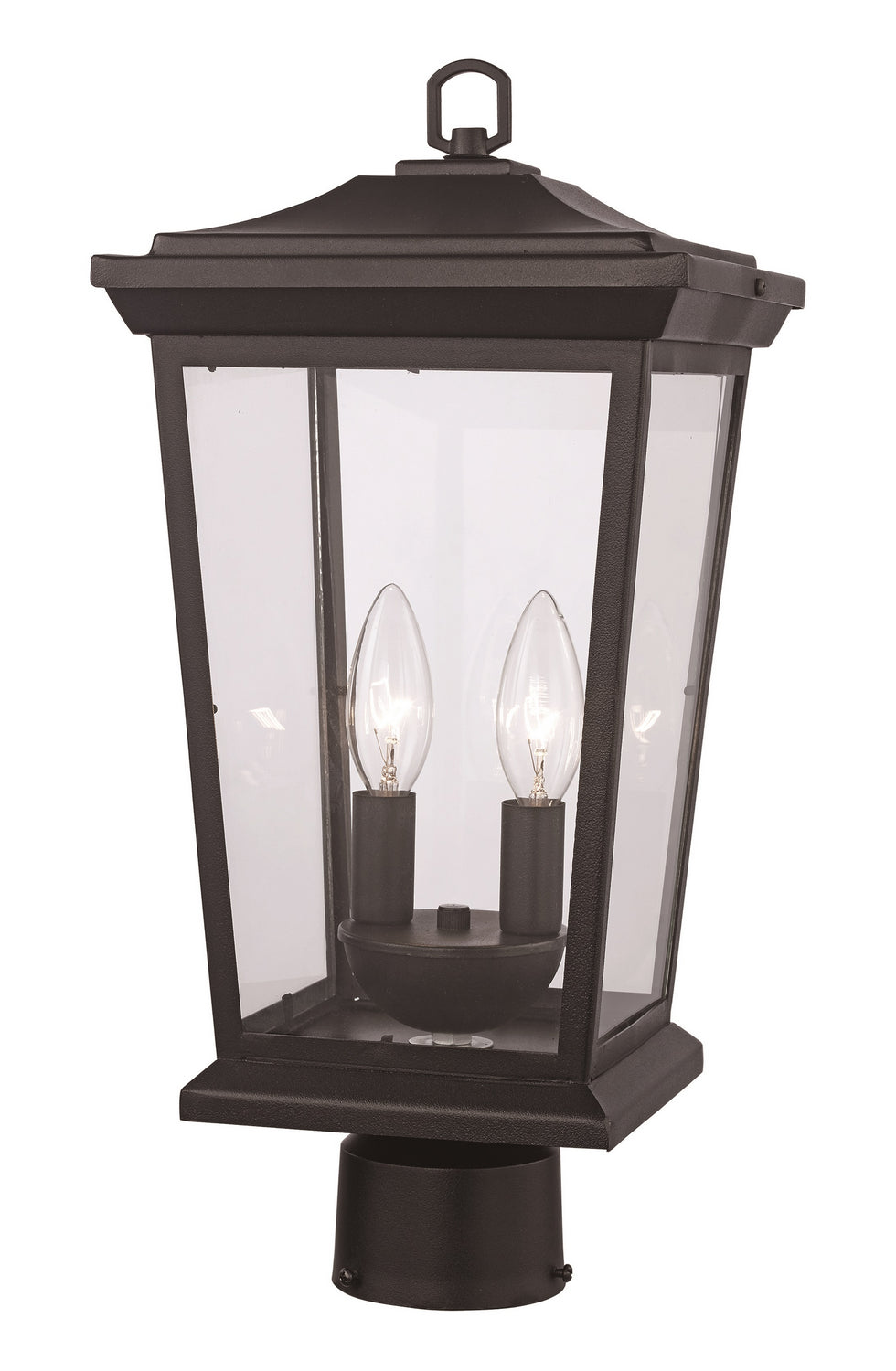 Two Light Postmount Lantern in Black - available from The Lighting Shoppe, trusted by Canadian homeowners