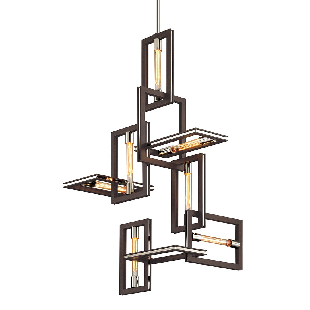 Troy Lighting Canada - F6187-TBZ/SS - Seven Light Chandelier - Enigma - Textured Bronze