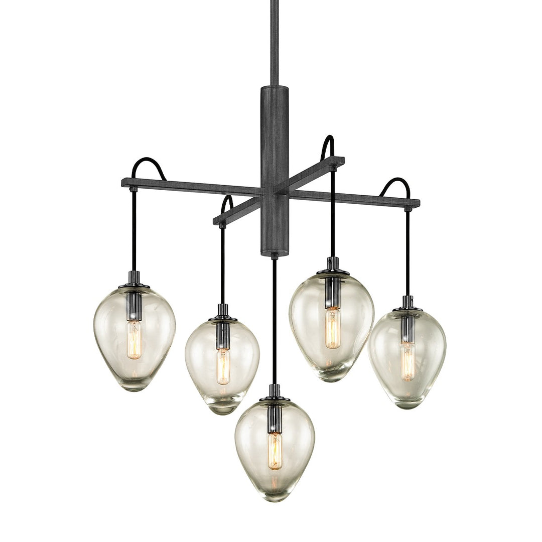 Brixton Five Light Chandelier in Graphite - available from The Lighting Shoppe, trusted by Canadian homeowners
