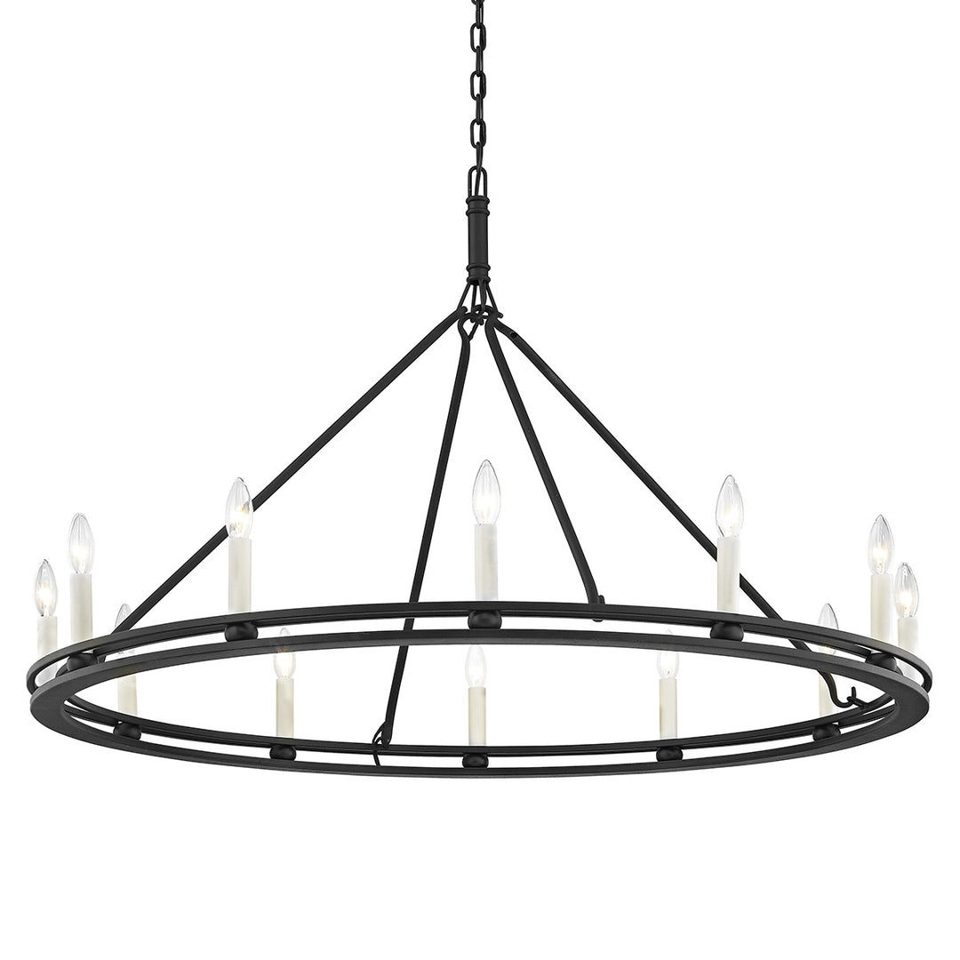 Sutton 12 Light Chandelier in Textured Black - available from The Lighting Shoppe, trusted by Canadian homeowners