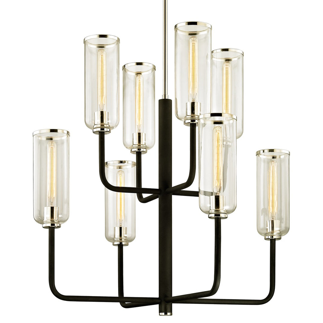 Troy Lighting Canada - F6278-TBK/PN - Eight Light Chandelier - Aeon - Texture Black