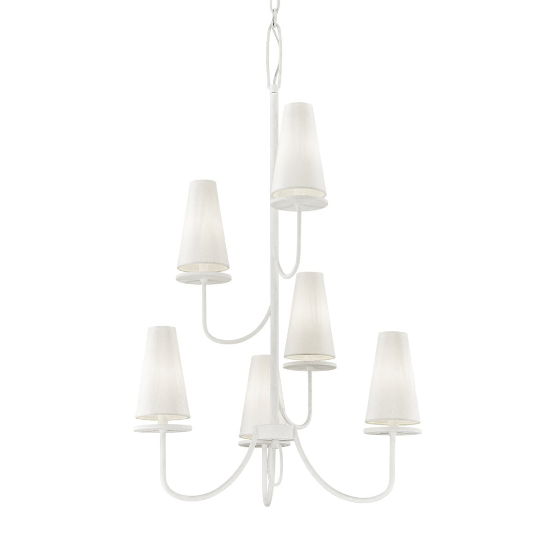 Troy Lighting Canada - F6287-GSW - Six Light Chandelier - Marcel - Gesso White