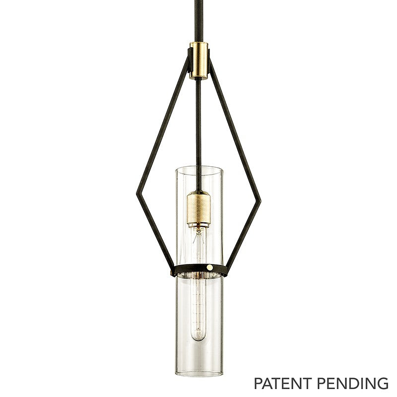 Raef One Light Pendant in Textured Bronze Brushed Brass - available from The Lighting Shoppe, trusted by Canadian homeowners