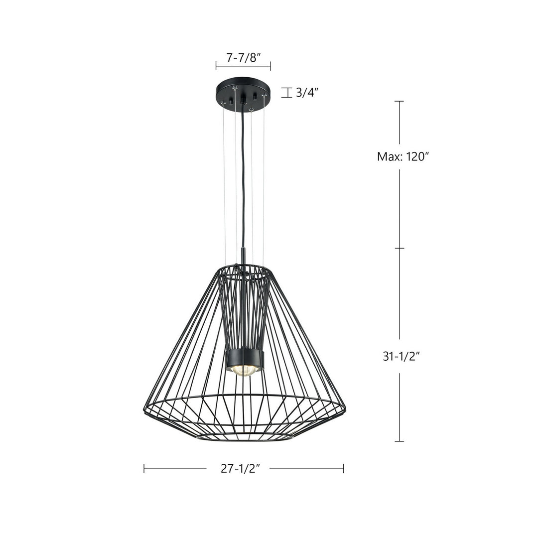 Kuzco Canada - EP68428-BK - LED Outdoor Pendant - Arctic - Black