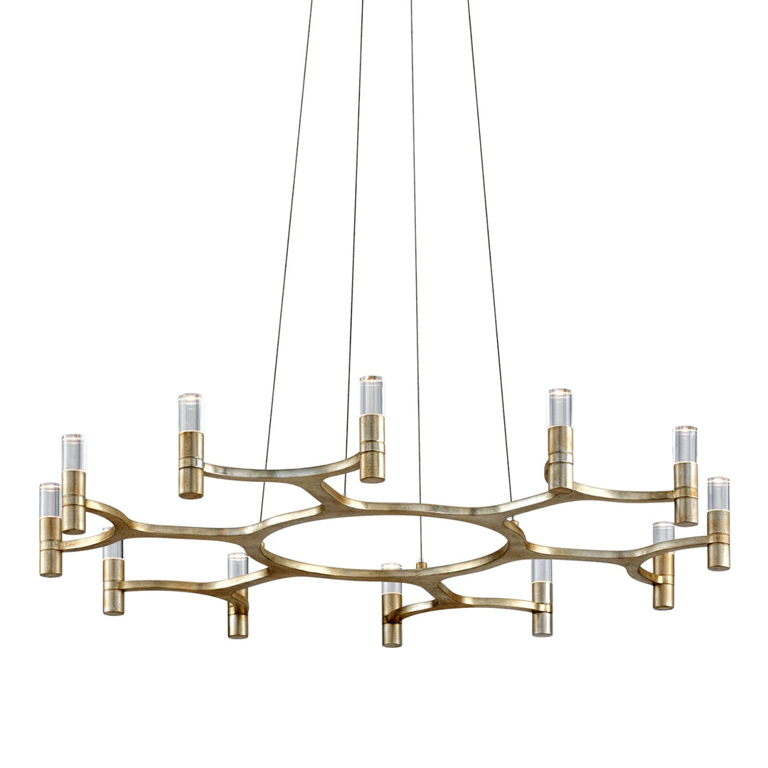 Corbett Lighting Canada - 258-012-WSL - LED Chandelier - Nexus - Warm Silver Leaf