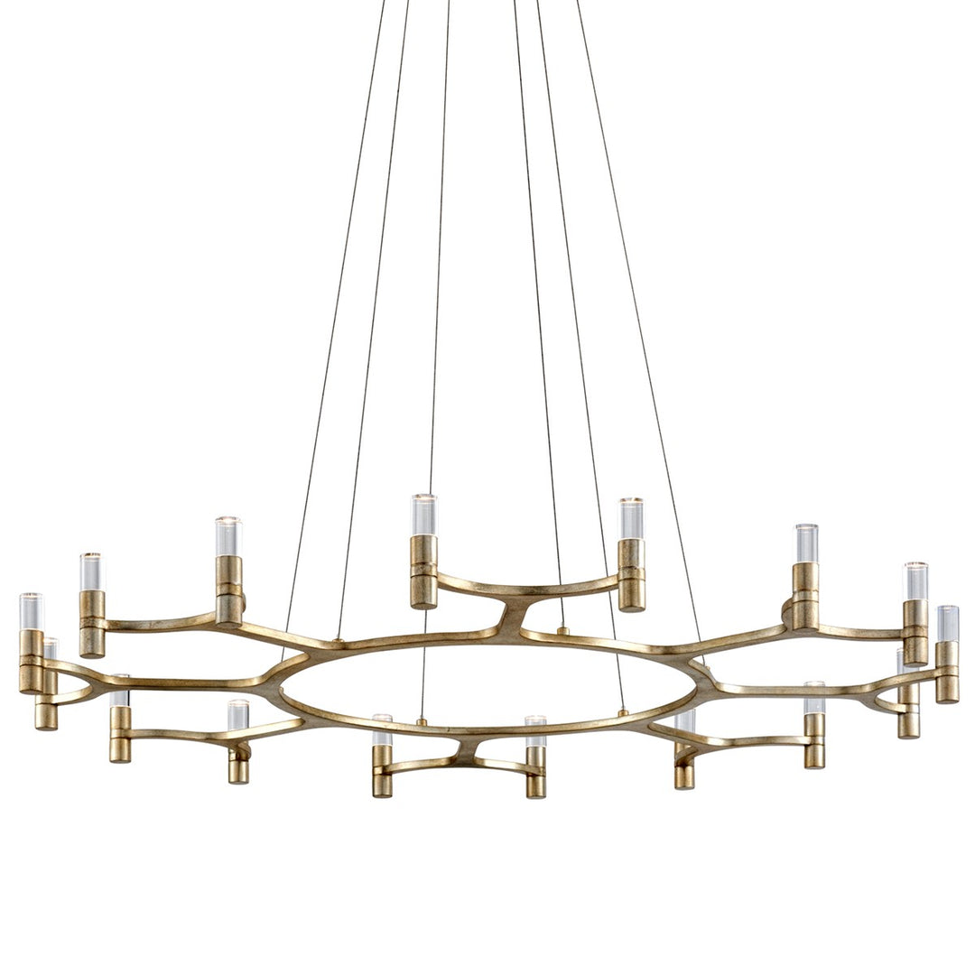 Corbett Lighting Canada - 258-016-WSL - LED Chandelier - Nexus - Warm Silver Leaf