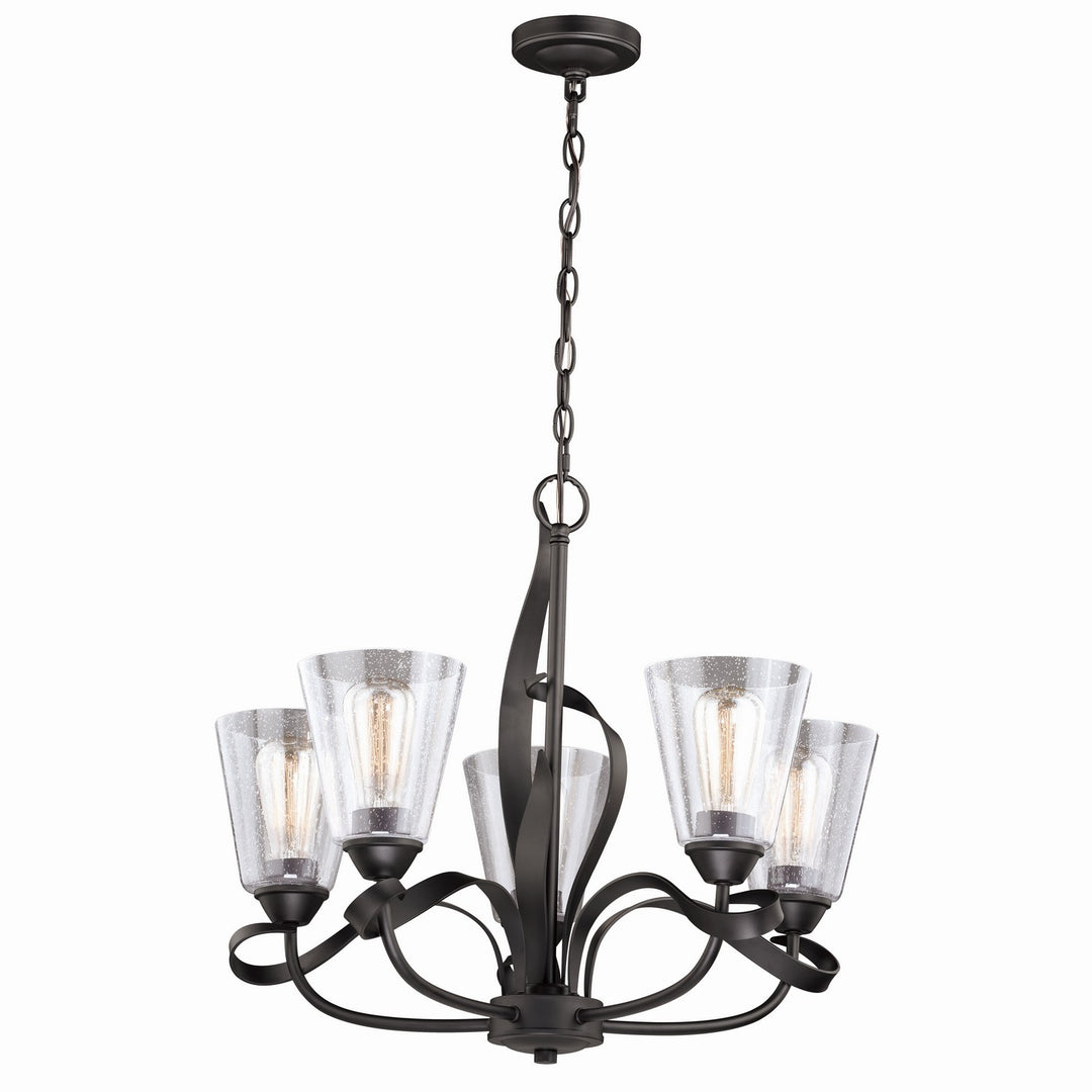 Cinta Five Light Chandelier in Oil Rubbed Bronze