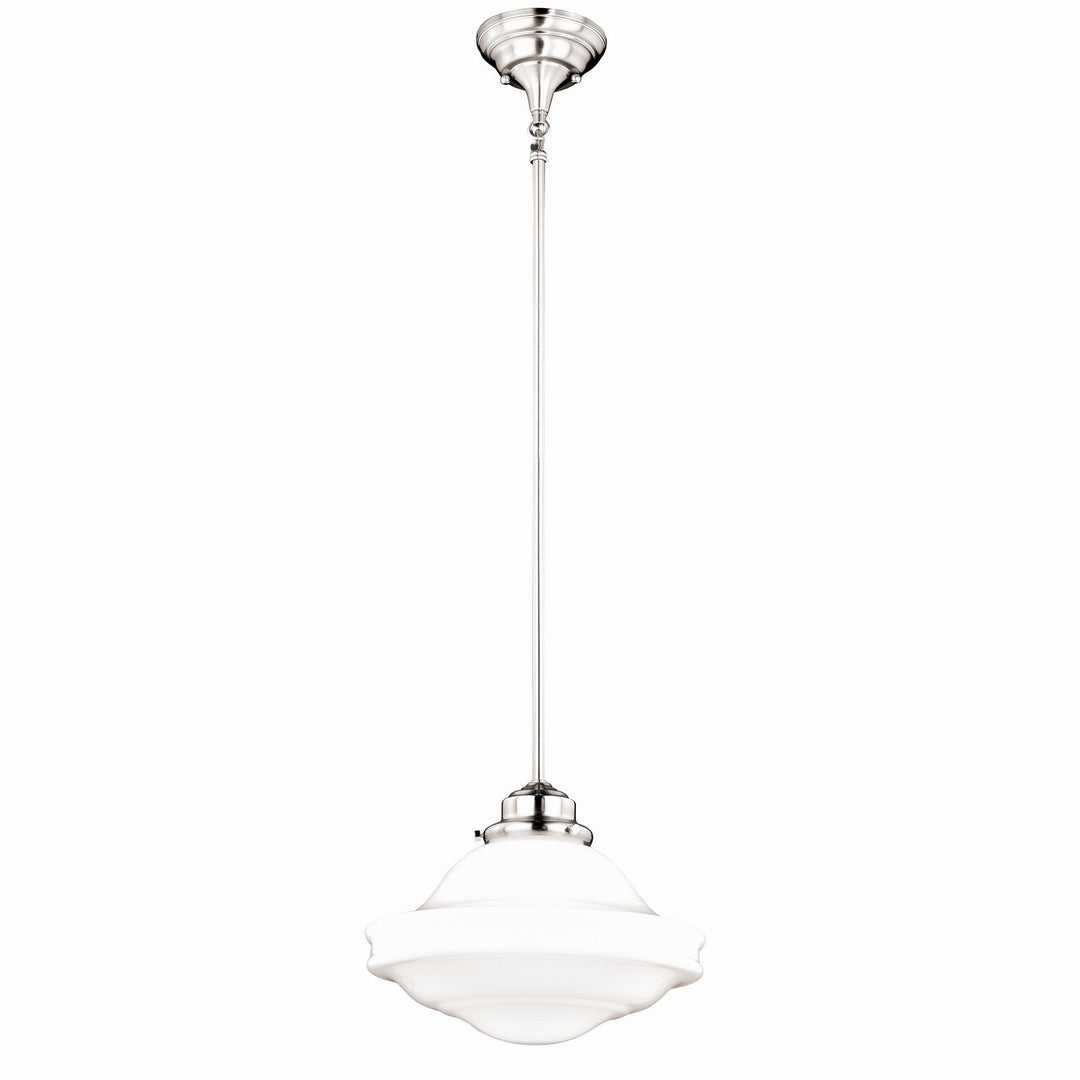 Huntley One Light Pendant in Satin Nickel
