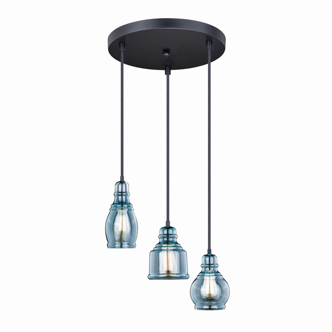 Millie Three Light Mini Pendant in Oil Rubbed Bronze
