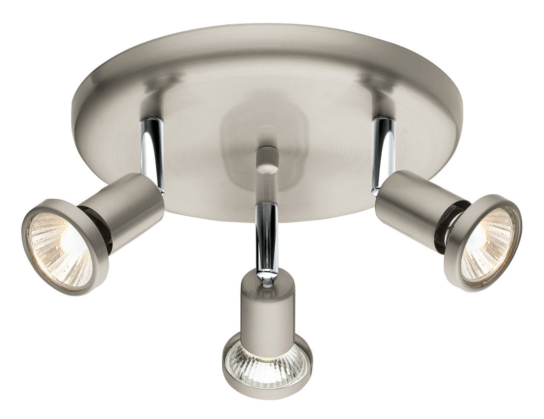 Buzz Three Light Ceiling Track Light in Matte Nickel - available from The Lighting Shoppe, trusted by Canadian homeowners