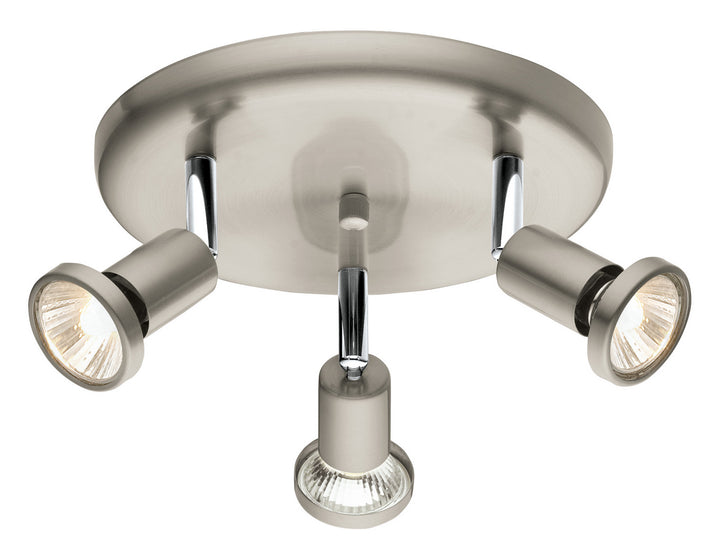 Buzz Three Light Ceiling Track Light in Matte Nickel - available from The Lighting Shoppe, trusted by Canadian homeowners