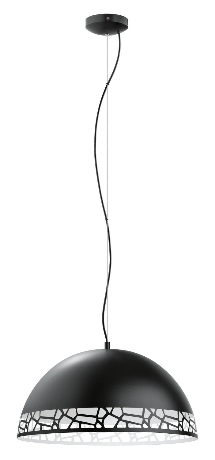 Savignano One Light Suspension in Matte Black - available from The Lighting Shoppe, trusted by Canadian homeowners