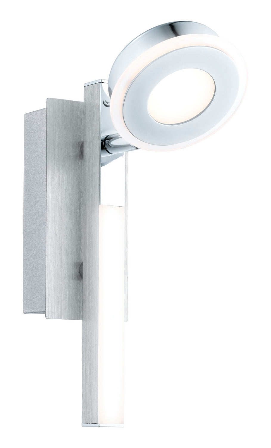 Cardillio LED Wall Sconce in Brushed Aluminum & Chrome - available from The Lighting Shoppe, trusted by Canadian homeowners