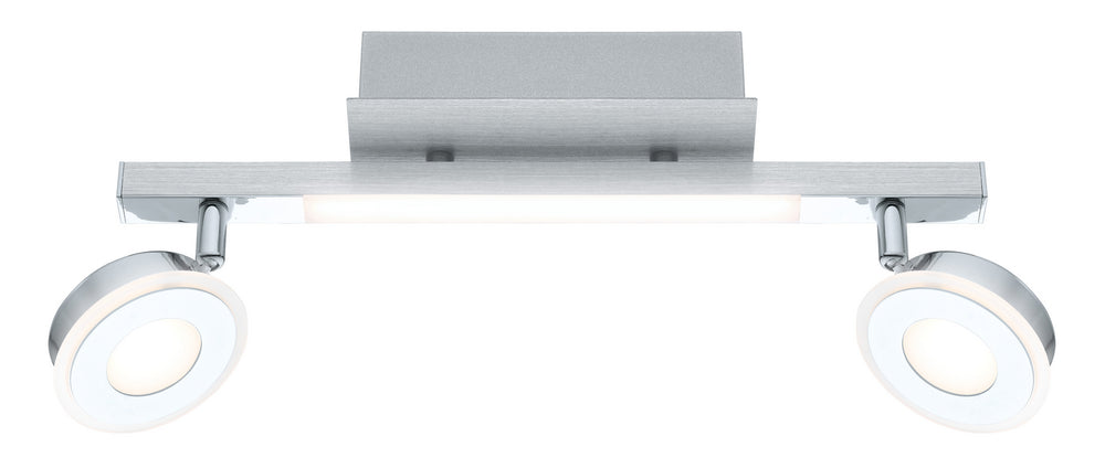 Cardillio LED Fixed Track Light in Brushed Aluminum & Chrome - available from The Lighting Shoppe, trusted by Canadian homeowners