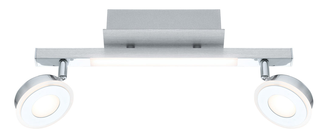 Cardillio LED Fixed Track Light in Brushed Aluminum & Chrome - available from The Lighting Shoppe, trusted by Canadian homeowners
