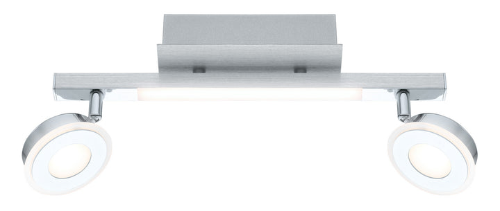 Cardillio LED Fixed Track Light in Brushed Aluminum & Chrome - available from The Lighting Shoppe, trusted by Canadian homeowners