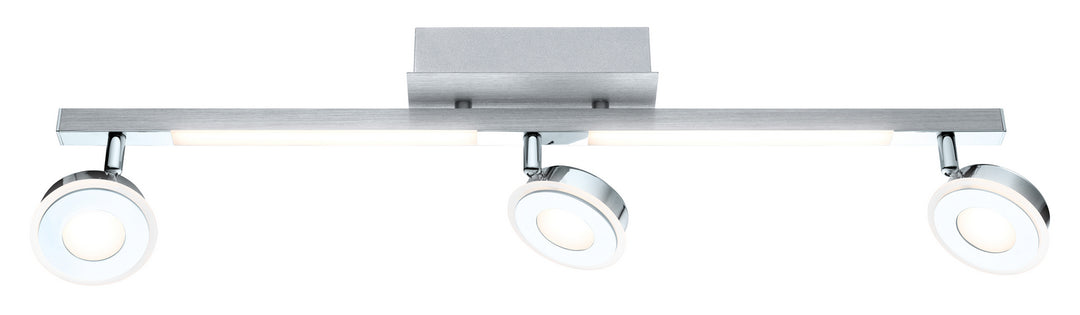 Cardillio LED Fixed Track Light in Brushed Aluminum & Chrome - available from The Lighting Shoppe, trusted by Canadian homeowners