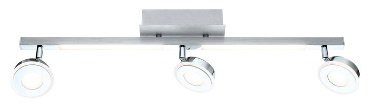 Cardillio LED Fixed Track Light in Brushed Aluminum & Chrome - available from The Lighting Shoppe, trusted by Canadian homeowners