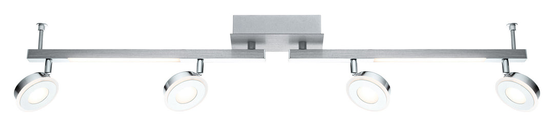 Cardillio LED Fixed Track Light in Brushed Aluminum & Chrome - available from The Lighting Shoppe, trusted by Canadian homeowners