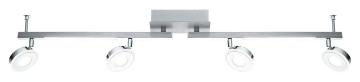 Cardillio LED Fixed Track Light in Brushed Aluminum & Chrome - available from The Lighting Shoppe, trusted by Canadian homeowners