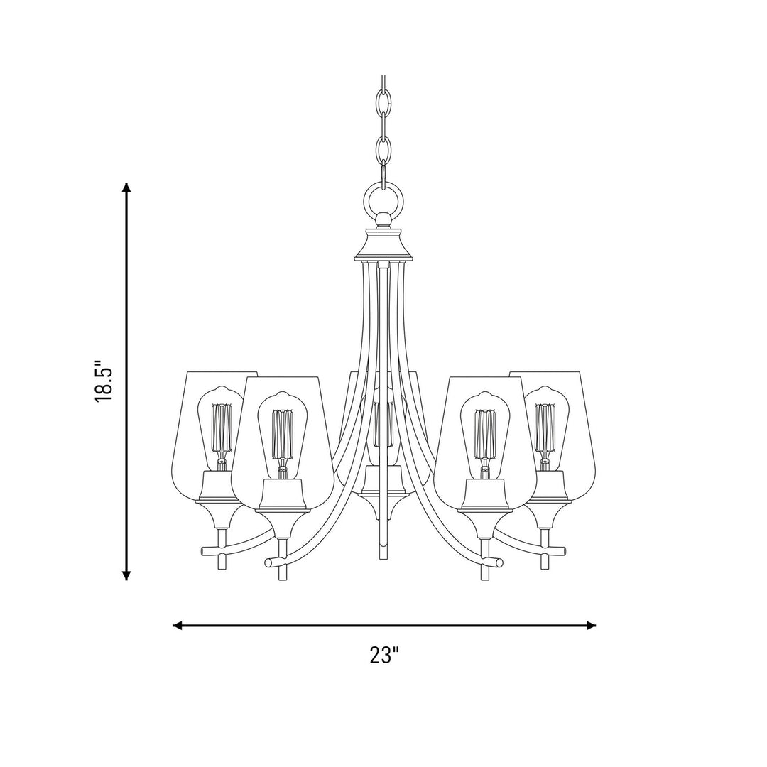 Savoy House - 1-4032-5-13 - Five Light Chandelier - Octave - English Bronze
