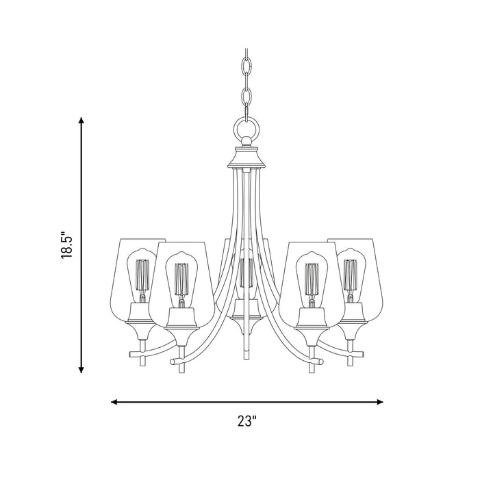 Savoy House - 1-4032-5-13 - Five Light Chandelier - Octave - English Bronze
